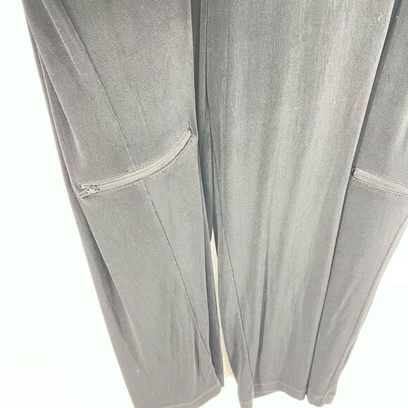 Chico's Womens Pull On Travellers Pants Zip Pocket Crop Stretch Black large 2 - Picture 8 of 10